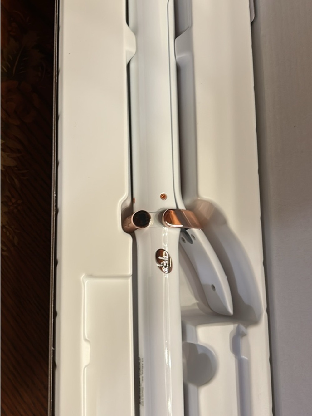White and Rose Gold 1.25" Curling Iron - Premium Women Hair Tool